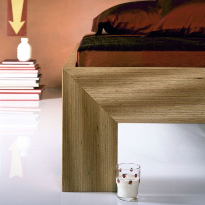 Bett linea Eiche